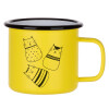 Metallic enamel MATT Yellow cup 360ml