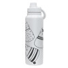 1L Stainless Steel Thermal Bottle with Phone Holder & Double Wall Insulation