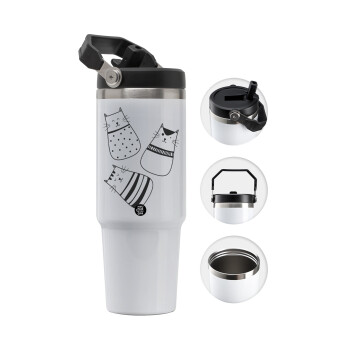Cute cats, Θερμός Ανοξείδωτο 30oz με χερούλι