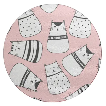 Cute cats, Επιφάνεια κοπής γυάλινη στρογγυλή (30cm)