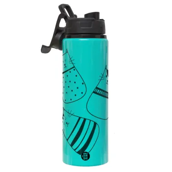 Cute cats, Metallic water bottle with safety lid, 850ml aluminum