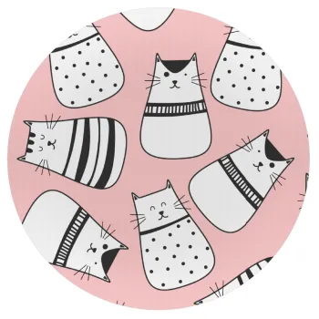 Cute cats, Mousepad Στρογγυλό 20cm