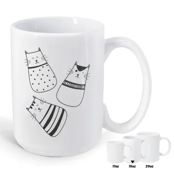 Cute cats, Κούπα Mega, κεραμική, 450ml