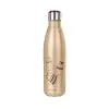 Glitter gold stainless steel thermos bottle, double-walled, 500ml