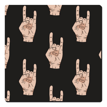 Rock hands, Τετράγωνο μαγνητάκι ξύλινο 6x6cm