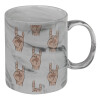 Mug ceramic marble style, 330ml