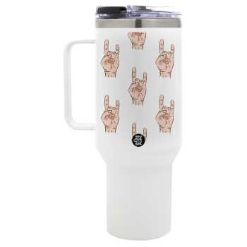 Rock hands, Mega Stainless steel Tumbler with lid, double wall 1,2L