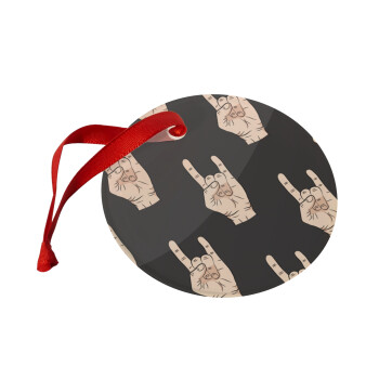 Rock hands, Christmas ornament glass 9cm