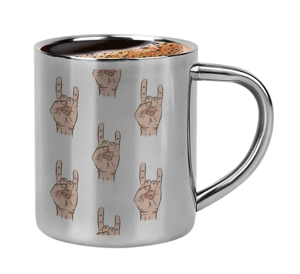 Rock hands — Double-wall metal cup for espresso (220ml)