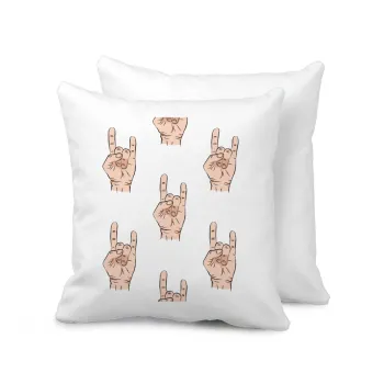 Rock hands, Sofa cushion 40x40cm includes filling