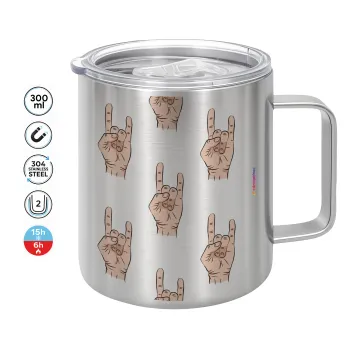 Rock hands, Mug Stainless steel double wall 300ml
