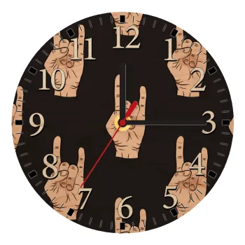 Rock hands, Ρολόι τοίχου ξύλινο plywood (20cm)