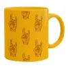 Ceramic coffee mug yellow, 330ml