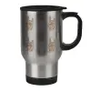Κούπα ταξιδιού ανοξείδωτη με καπάκι, διπλού τοιχώματος (θερμό) 450ml