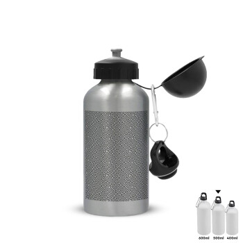 Doodle Maze, Metallic water jug, Silver, aluminum 500ml