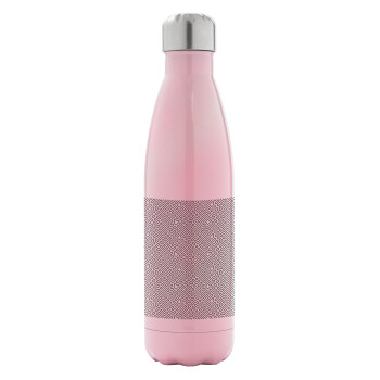 Doodle Maze, Metal mug thermos Pink Iridiscent (Stainless steel), double wall, 500ml