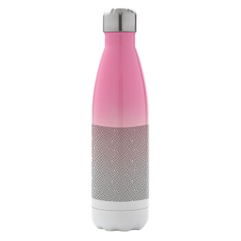 Doodle Maze, Metal mug thermos Pink/White (Stainless steel), double wall, 500ml