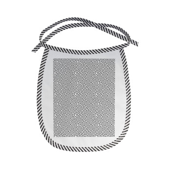 Doodle Maze, Σαλιάρα μωρού αλέκιαστη με κορδόνι Μαύρη