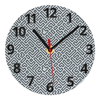 Doodle Maze, Ρολόι τοίχου γυάλινο (20cm)