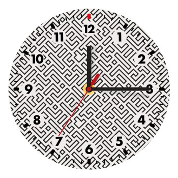 Doodle Maze, Wooden wall clock (20cm)