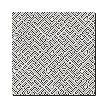 Doodle Maze, Τετράγωνο μαγνητάκι ξύλινο 6x6cm