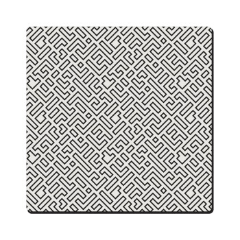 Doodle Maze, Τετράγωνο μαγνητάκι ξύλινο 6x6cm