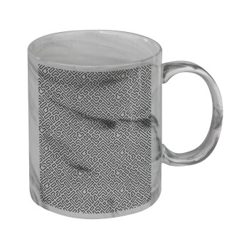 Doodle Maze, Κούπα κεραμική, marble style (μάρμαρο), 330ml