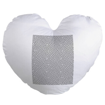Doodle Maze, Μαξιλάρι καναπέ καρδιά 40x40cm περιέχεται το  γέμισμα