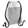 Backpack pouch GYMBAG white, with pocket (40x48cm) & thick cords