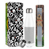 Easter candle, metallic white thermos bottle (500ml) & aromatic flat candle (30cm) (GRAY)