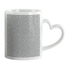 Mug heart handle, ceramic, 330ml
