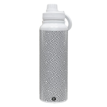 Doodle Maze, Θερμός 1L Ανοξείδωτο με Βάση Κινητού & Διπλά Τοιχώματα