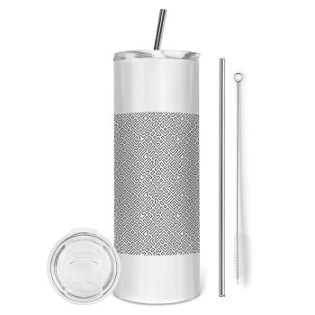 Doodle Maze, Tumbler stainless steel 600ml, with metal straw & cleaning brush
