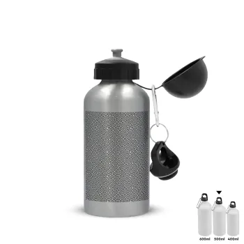 Doodle Maze, Metallic water jug, Silver, aluminum 500ml