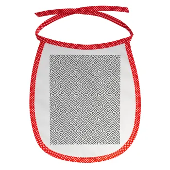 Doodle Maze, Σαλιάρα μωρού αλέκιαστη με κορδόνι Κόκκινη