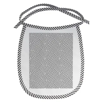 Doodle Maze, Σαλιάρα μωρού αλέκιαστη με κορδόνι Μαύρη