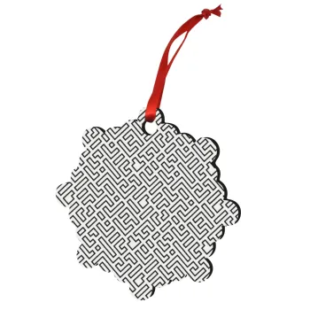 Doodle Maze, Στολίδι Χριστουγεννιάτικο στολίδι snowflake ξύλινο 7.5cm