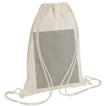 Doodle Maze, Τσάντα πλάτης πουγκί GYMBAG natural (28x40cm)