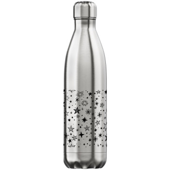 Doodle Stars, Inox (Stainless steel) hot metal mug, double wall, 750ml