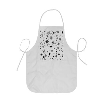 Doodle Stars, Ποδιά Σεφ ολόσωμη κοντή  Παιδική (44x62cm)