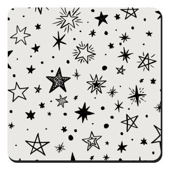 Doodle Stars, Τετράγωνο μαγνητάκι ξύλινο 9x9cm