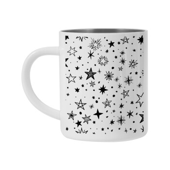 Doodle Stars, Mug Stainless steel double wall 300ml