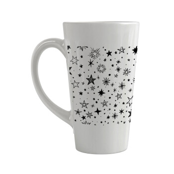 Doodle Stars, Κούπα κωνική Latte Μεγάλη, κεραμική, 450ml