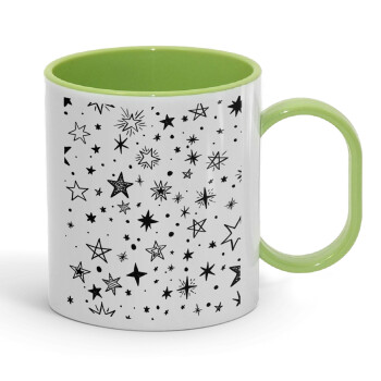 Doodle Stars, Κούπα (πλαστική) (BPA-FREE) Polymer Πράσινη για παιδιά, 330ml
