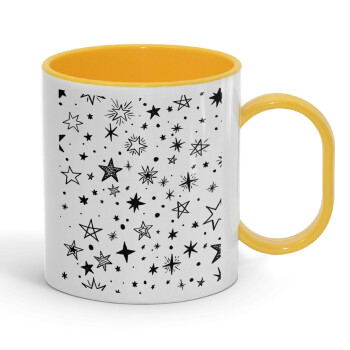 Doodle Stars, Κούπα (πλαστική) (BPA-FREE) Polymer Κίτρινη για παιδιά, 330ml