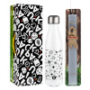 Easter candle, metallic white thermos bottle (500ml) & aromatic flat candle (30cm) (GRAY)