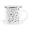 Metallic enamel cup white 360ml