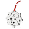 Χριστουγεννιάτικο στολίδι snowflake ξύλινο 7.5cm