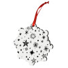 Christmas ornament snowflake wooden 7.5cm