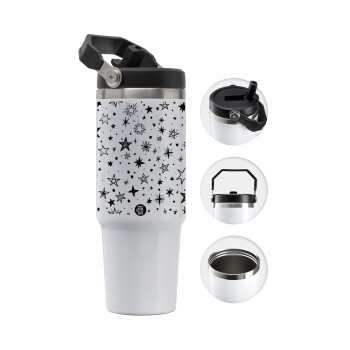 Doodle Stars, 30oz stainless Steel Tumbler with Handle